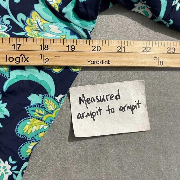 Lands End Size Small Ruched Swim Shirt Nylon Top Coastal Beach Scuba Active - Picture 9 of 10